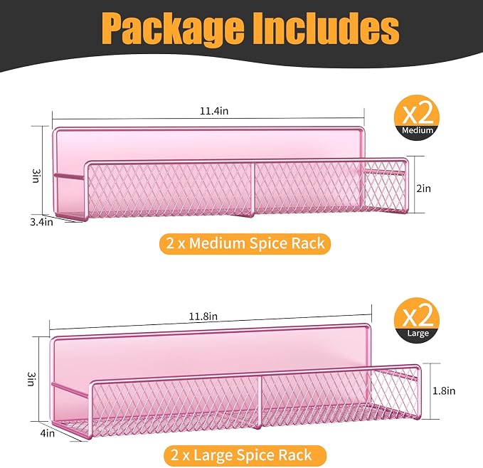 DTUQYX Magnetic Spice Rack for Refrigerator, 4 Pack 100% Metal Strong Magnet - Image 2