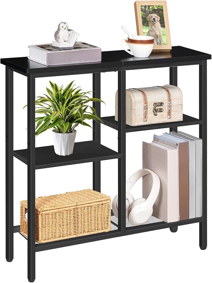 HOOBRO Narrow Console Table, Sofa Table, 4-Tier Industrial Entryway Table - Image 9
