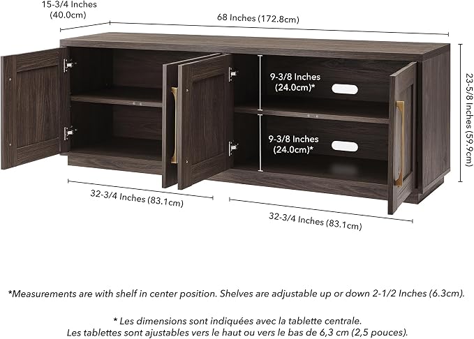 Henn&Hart TV Stand for TVs up to 75'' - Image 3