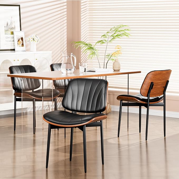 YaFiti Dining Chairs Set of 2, Dining Room and Kitchen Chairs, Mid Century - Image 3