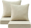 Outdoor Deep Seat & Back Cushion Set, 24 x 24 Inch Water Repellent and Fade by Supflourishia