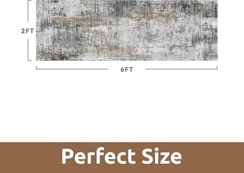 AMOAMI 2 x 6 Hallway Runner Rug Non Slip Super Soft Runner Rugs Machine - Image 2