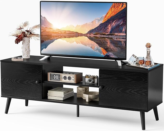 Sweetcrispy TV Stand for 55 60 inch TV, Modern Mid Century Entertainment Center by Sweetcrispy