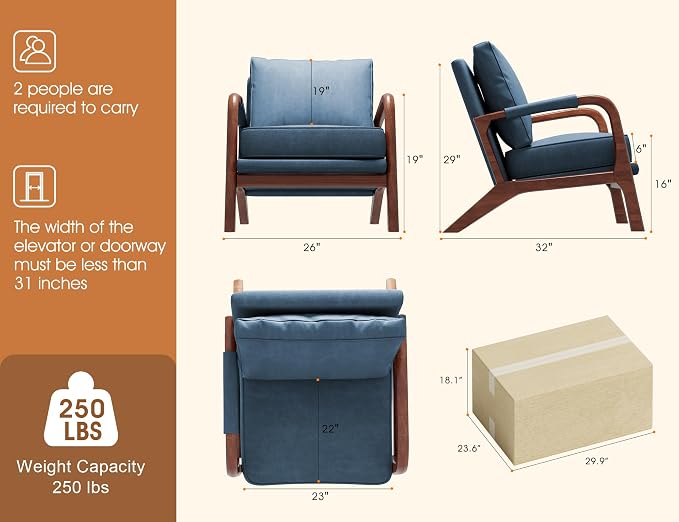 Mid Century Modern Accent Chair - Image 2