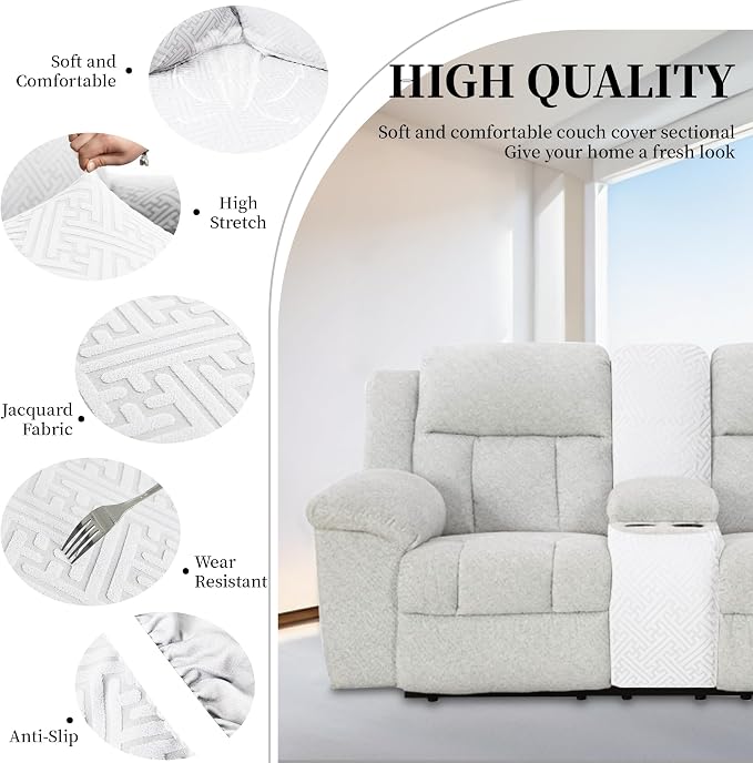 100% Waterproof Sectional Recliner Couch Covers - Image 4
