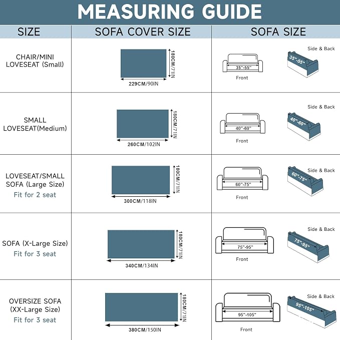 VClife Sofa Cover Washable Soft Plush Couch Cover - Image 2
