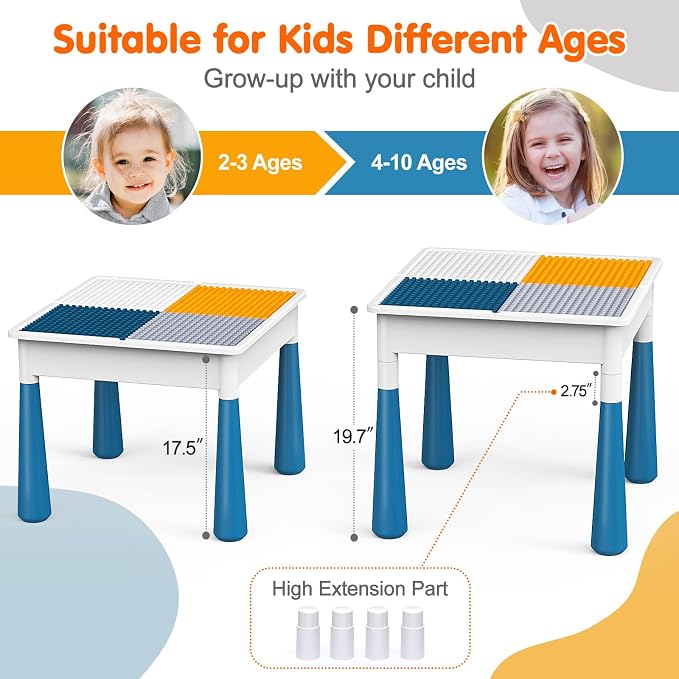 Arscniek Toddlers Activity Table 7 in 1 Kids Activity Tables and Chair Set - Image 6