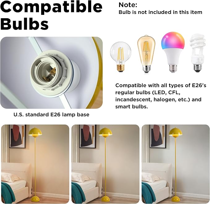 COSYLUX Modern Floor Lamp for Living Room, Industrial Tall Standing Lamp for - Image 6