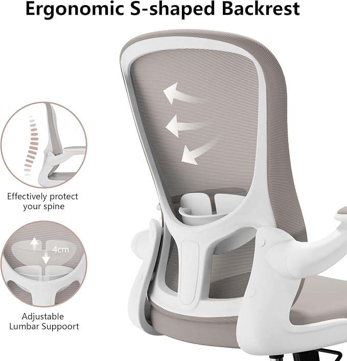 Ergonomic Office Chair, Comfort Swivel Home Office Task Chair, Breathable Mesh - Image 6