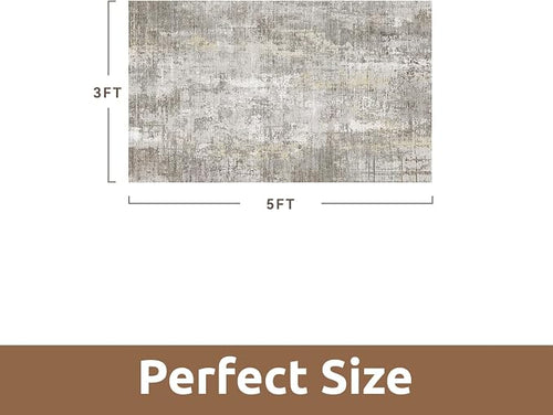 3 x 5 Rug Small Non Slip Area Rug Ultra Soft Machine Washable Low Pile Modern - Image 2