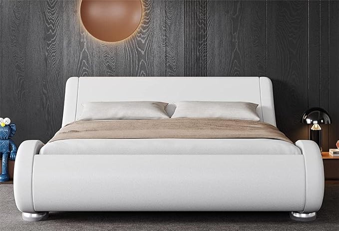 Allewie Queen Size Upholstered Platform Bed Frame - Image 3