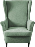 KRFOONN Stretch Wing Chair Slipcovers Jacquard 2 Piece Wingback Chair Covers by KRFOONN