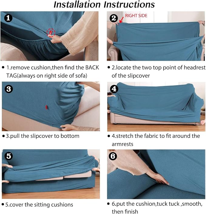 2 Piece Chair Covers Chair Slipcovers - Image 6