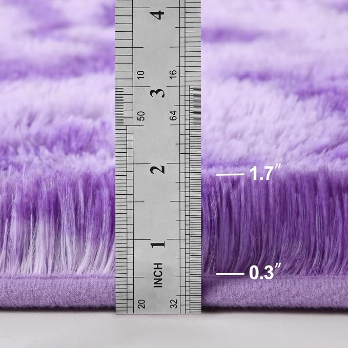 Deerhoo Large Shag Area Rugs 5 x 8, Tie-Dyed Plush Fuzzy Rugs - Image 2