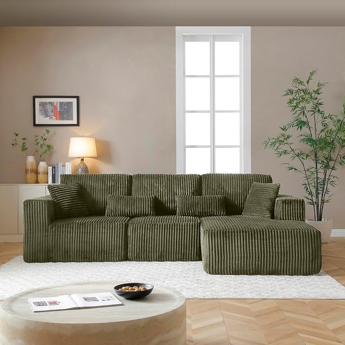 110" Cloud Sectional Couch, Modular Sectional Sofa by HANXIN