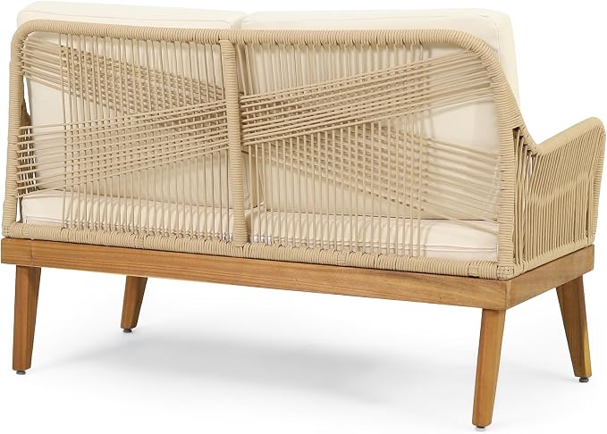 VilroCaz 4-Pieces Acacia Wood Patio Furniture Set, All-Weather Outdoor Patio - Image 7