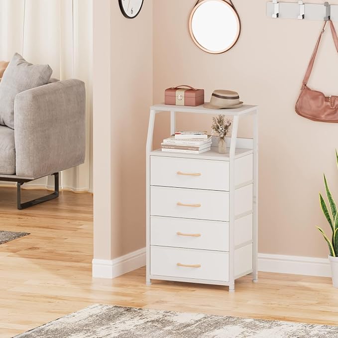 Furnulem Tall 4 Drawers Dresser, Vertical Storage Tower - Image 8