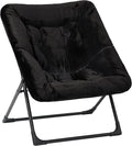Comfy Saucer Chair for Adults, Soft Faux Fur Bedroom Chair, Accent Dorm Chairs by MordchilHF