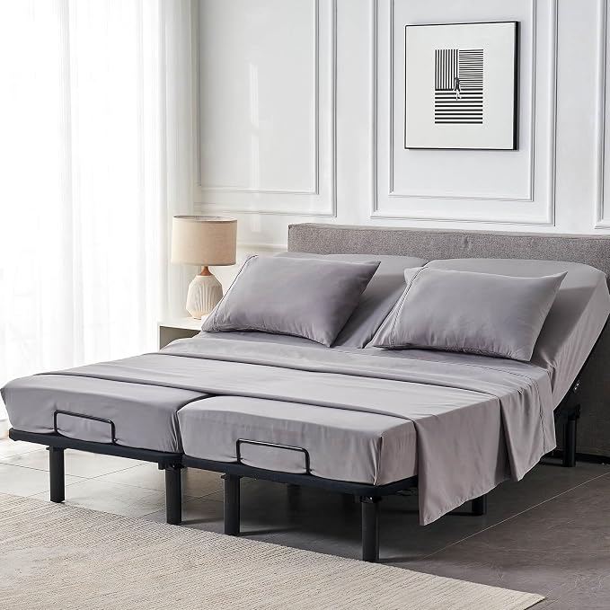 Kingnex Split Queen Sheets for Adjustable Bed Soft 1800 Microfiber 5 Pieces - Image 4