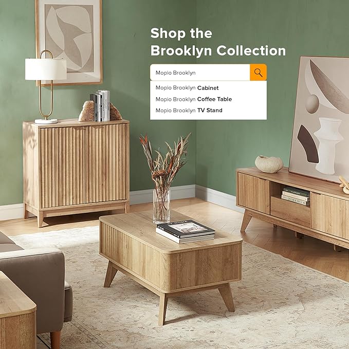 mopio Brooklyn Fluted Storage Cabinet, Modular Accent Buffet Sideboard - Image 6
