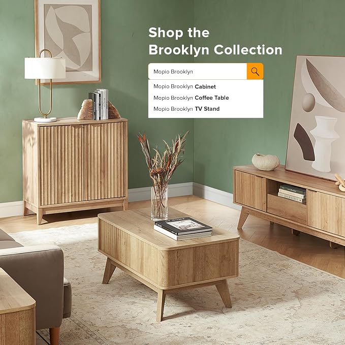 mopio Brooklyn Fluted Storage Cabinet, Modular Accent Buffet Sideboard - Image 6