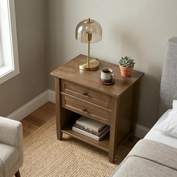 SIMPLIHOME Warm Shaker Nightstand - Image 4