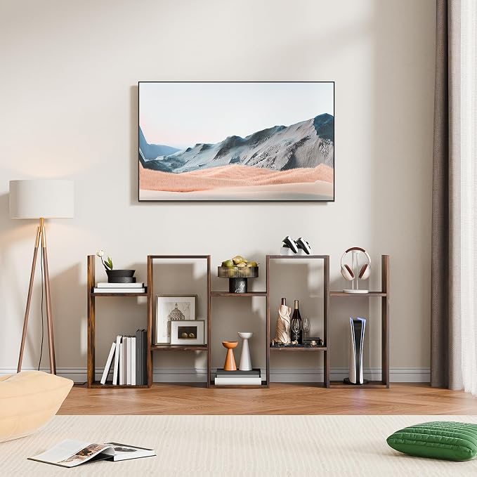 Cozy Castle Set of 2 Geometric Bookcase, S-Shaped Modern Bookshelf, Room - Image 5