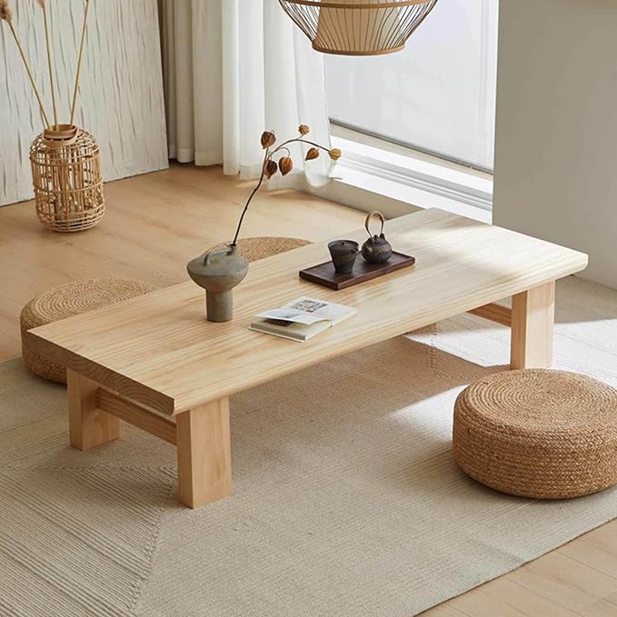 Japanese Solid Wood Tatami Coffee Table - Image 2