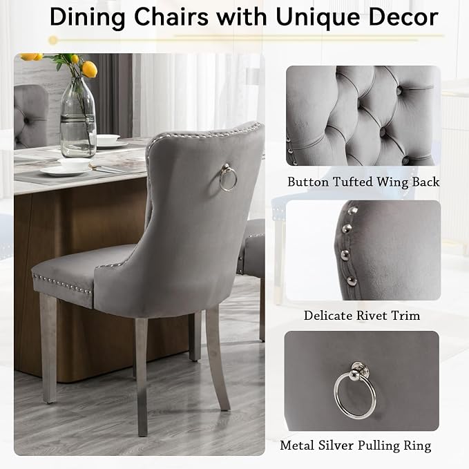 Henf 5 Pieces Faux Marble Dining Table Set - Image 6