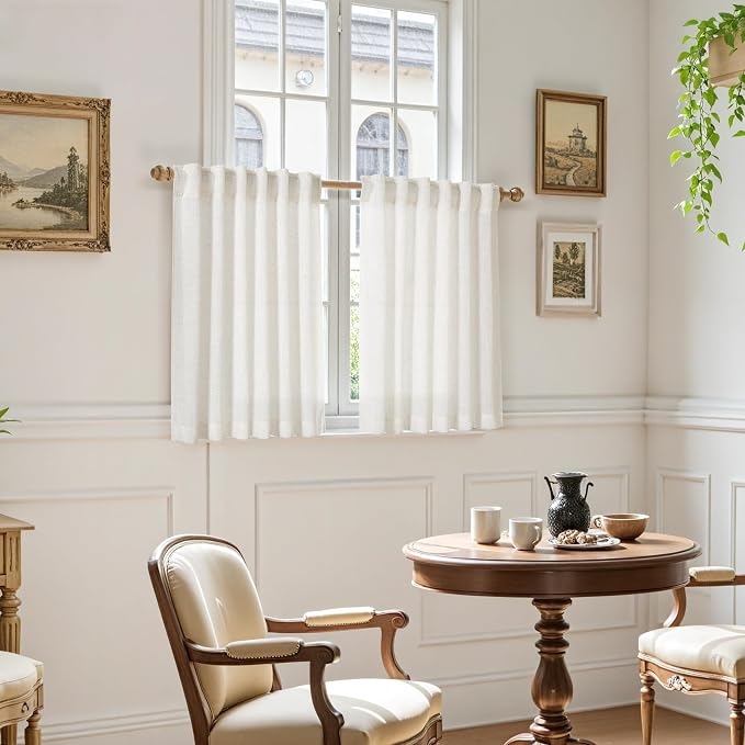Nanspring Linen Curtains 40 Inch Length - Image 7