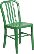Flash Furniture Commercial Grade Green Metal Indoor-Outdoor Chair by FlashFurniture