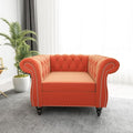 Living Room Chair, Modern Velvet Chesterfield Sofa Chair, Mid Century Single by RUSTYER
