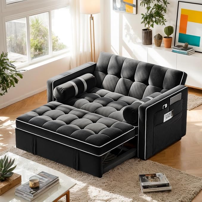 Pipishell 3 in 1 Convertible Sleeper Sofa Bed, Pull Out Couch by Pipishell
