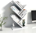 Godferyxin Small Bookcase for Desk Decor, 5-Tier White Wood Small Bookshelf – by Godferyxin