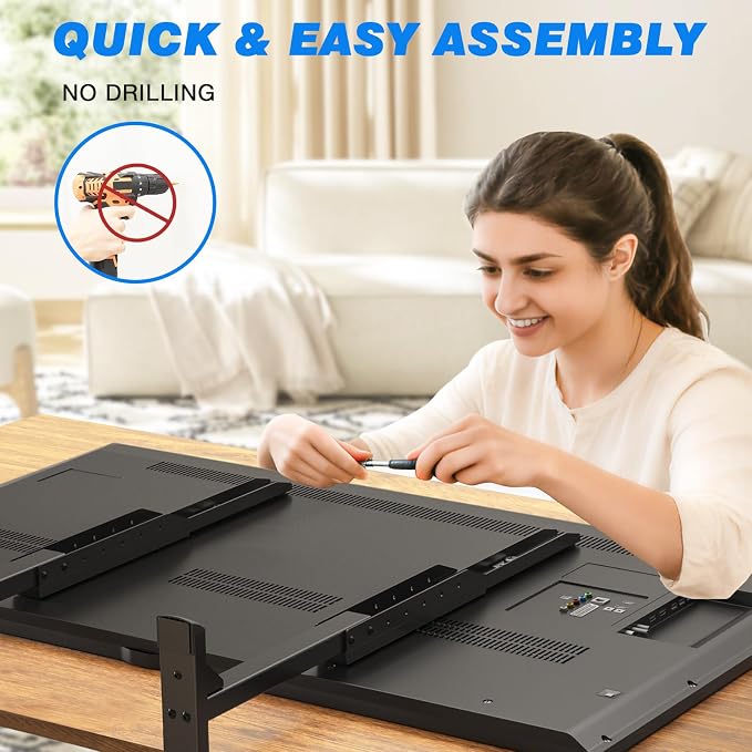 Rfiver Universal TV Stand Base for 24-80 Inch TVs, Table Top TV Stand - Image 8