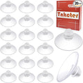 20-Pack Transparent Anti-Collision Suction Cups, 18mm/0.7" Mark-Free Design by Brandflagship