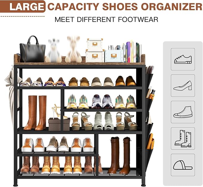 EnHomee Shoe Rack for Entryway, 6 Tier Shoe Organizer - Image 4