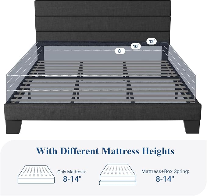 Allewie King Bed Frame Platform Bed - Image 7
