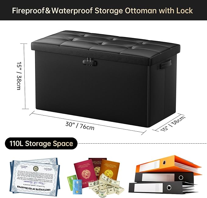 DocSafe Storage Ottoman Bench - Image 10