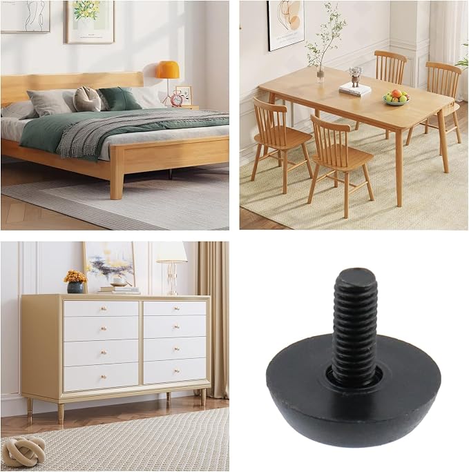 Antrader 24 Pack M6×15mm Furniture Lvelers, Table Leg Levelers, Levelling Foot - Image 6