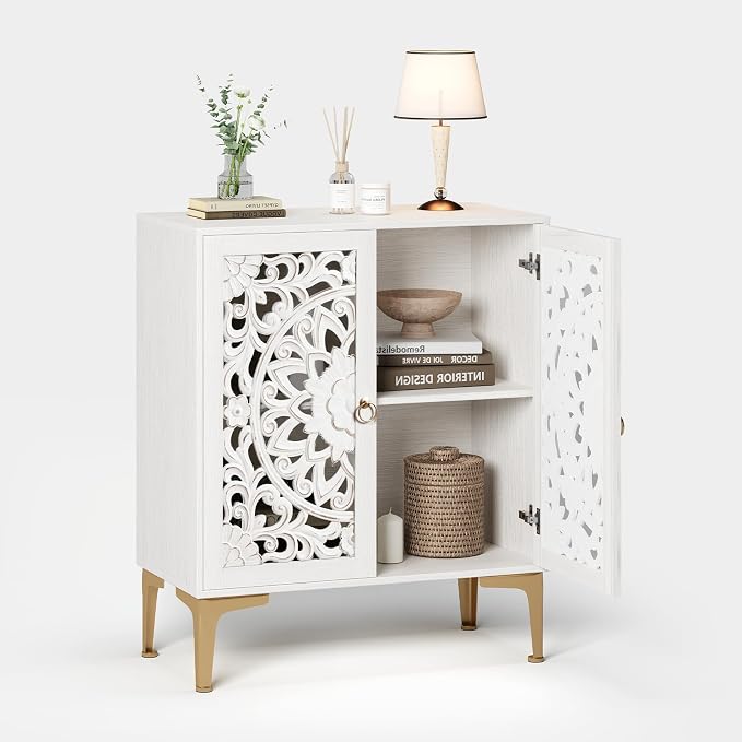 JOINICE Accent Cabinet with Doors, Sideboard Buffet Cabinet with Storage - Image 9