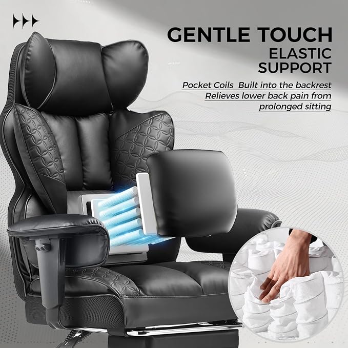 COMHOMA Big and Tall Office Chair Heavy Duty Wide Ergonomic Gaming Chair - Image 4
