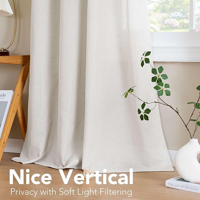 H.VERSAILTEX Decorative Linen Kitchen Curtains linen Curtains 63 inches Long - Image 7