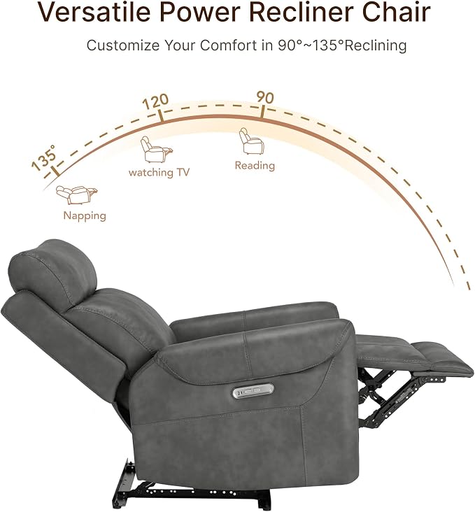 KISLOT Leather Recliner Chair Set of 2, Wall Hugger RV Recliners - Image 5