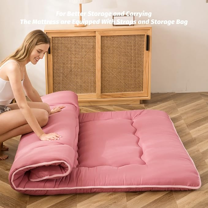 MAXYOYO Japanese Floor Mattress Futon Mattress, Thicken Sleeping Pad Foldable - Image 4
