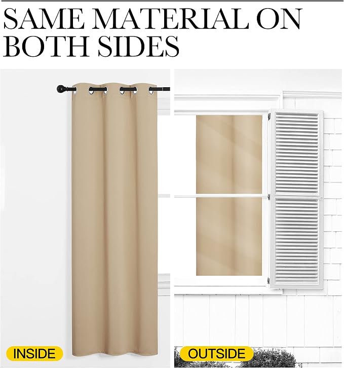 NICETOWN Bedroom Blackout Curtains Panels, 1 Pair, 55 inches by 94 Inch - Image 5