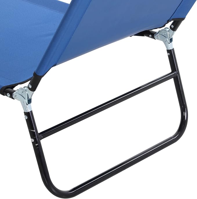 Outsunny Folding Chaise Lounge Pool Chairs, Outdoor Sun Tanning Chairs - Image 7