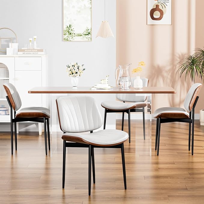 YaFiti Dining Chairs Set of 6, Dining Room and Kitchen Chairs, Mid Century - Image 8
