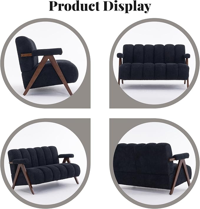 Mid Century Modern Accent Chair Loveseat Sofa - Image 6