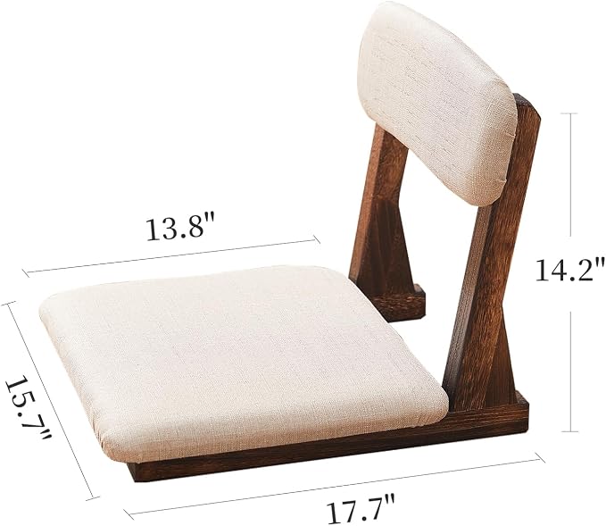 Meditation Chair with Back Support, Japanese Floor Chair, Back Jack - Image 3